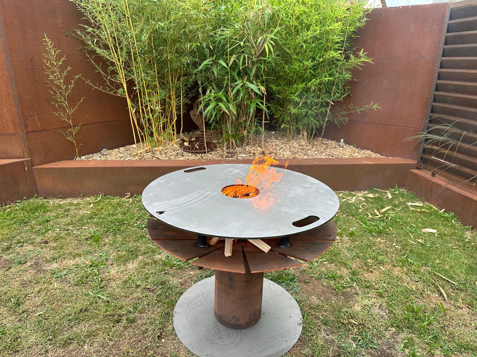Feuerplatte + Grilleinsatz Einlegerost - 8mm