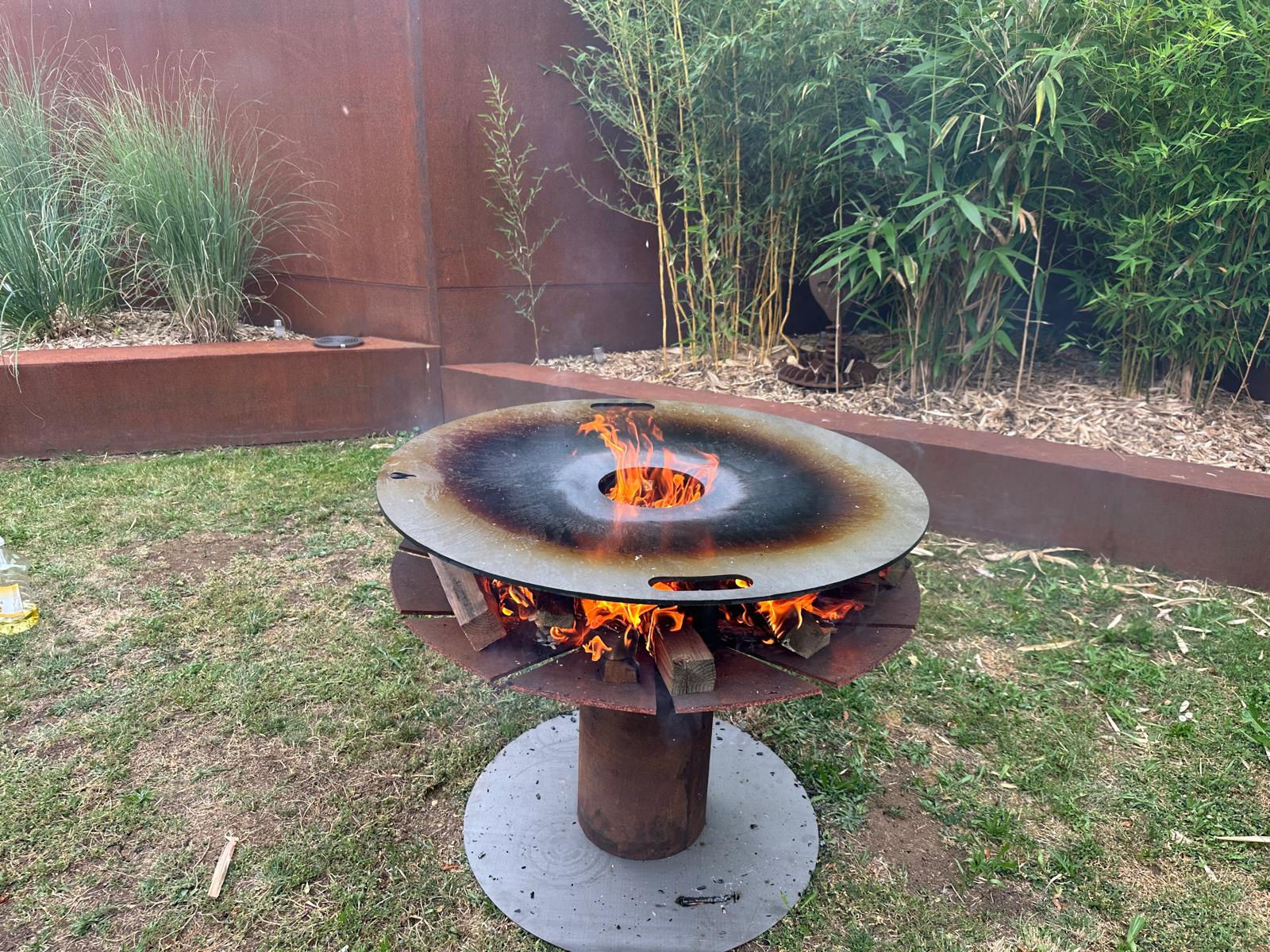 Feuerplatte + Grilleinsatz Einlegerost - 8mm