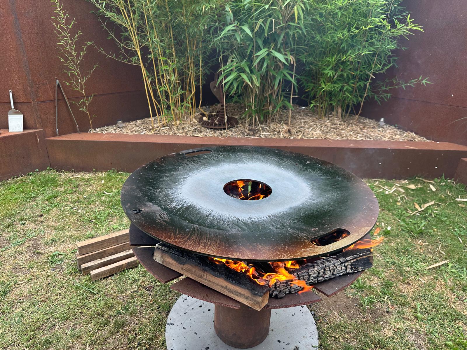 Feuerplatte + Grilleinsatz Einlegerost - 8mm