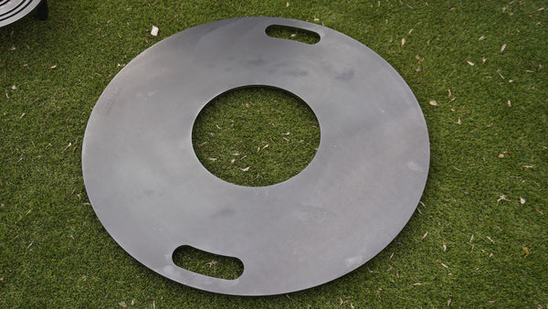 Feuerplatte Black Forest Steel 800mm  + Grilleinsatz mit Anhebung