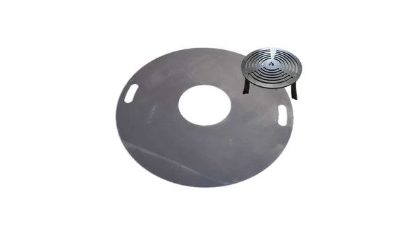 Feuerplatte Black Forest Steel 980mm  + Grilleinsatz mit Anhebung