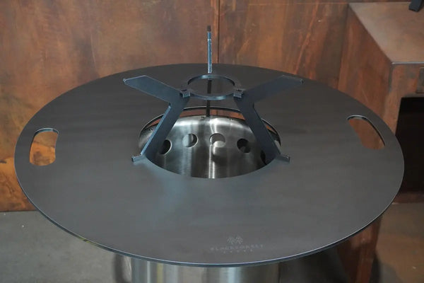 Feuerplatte Ø800 mm – 6 mm mit Innenloch Ø300 mm inkl. Wokaufsatz